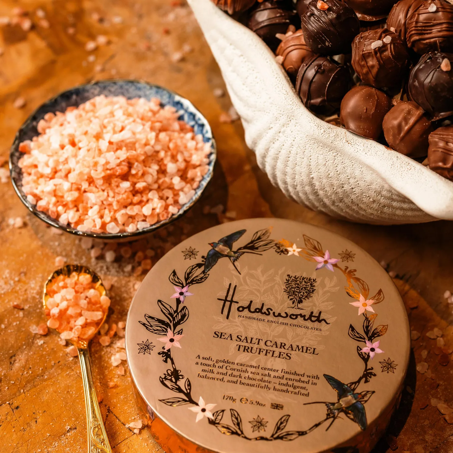 Holdsworth Sea Salt Caramel Chocoladetruffels 170g Melk Puur