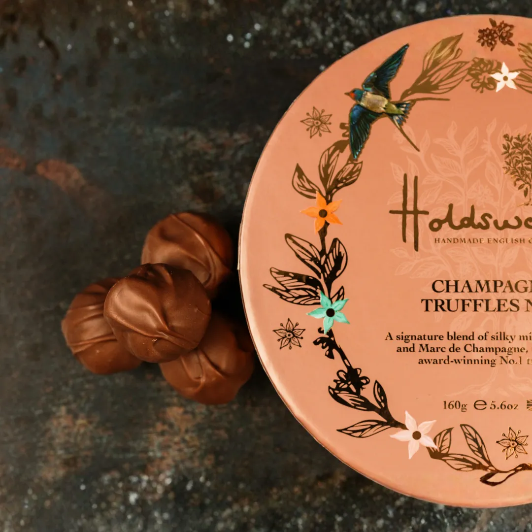 Holdsworth Champagne Chocoladetruffels 160g Melk