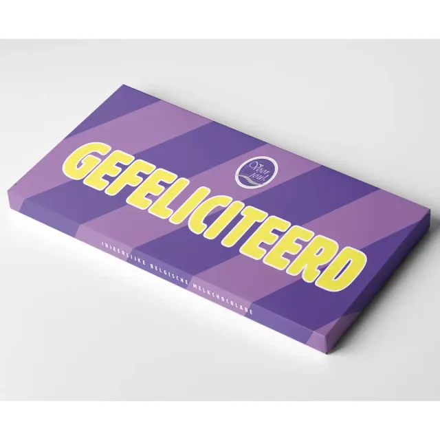 Voor jou Wensreep Gefeliciteerd melkchocolade reep cadeau