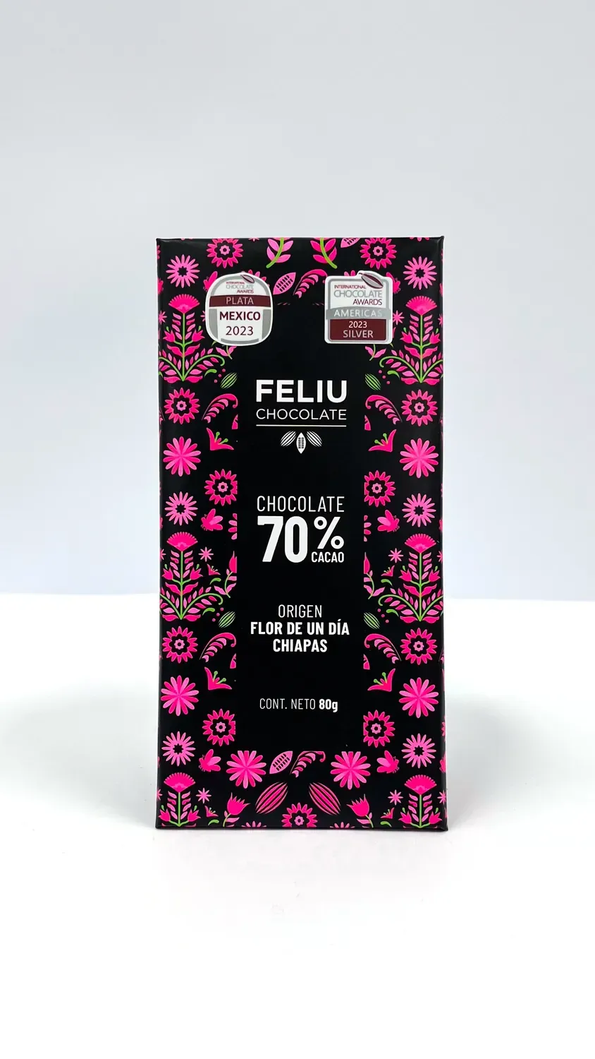 Feliu Chocolate Flor de un día 70% pure reep 80g mango fruit