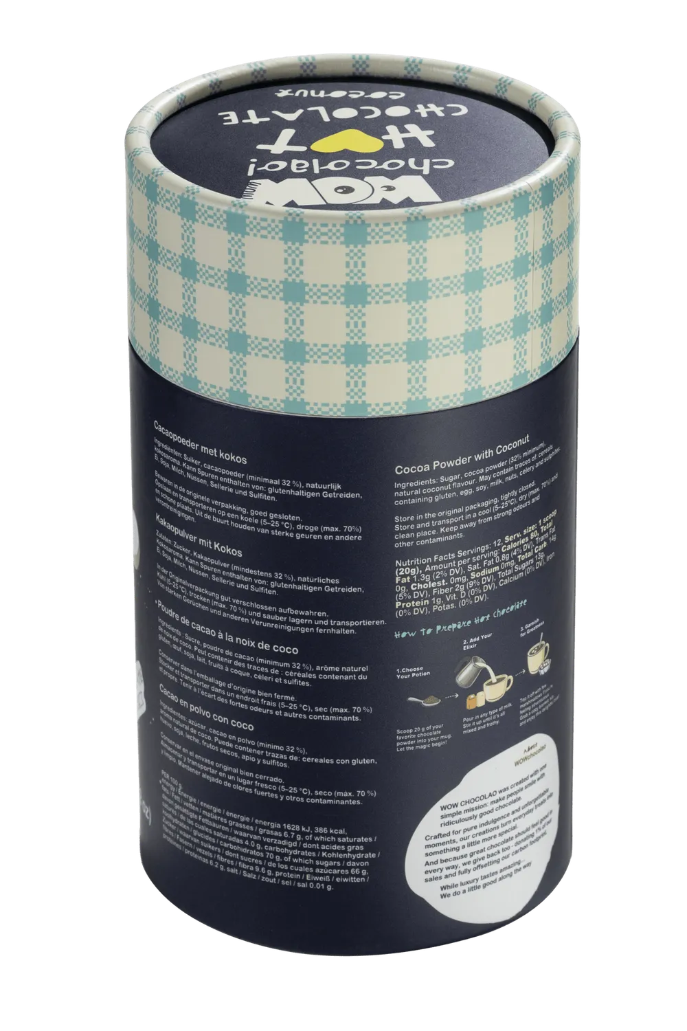 WOW Chocolao Kokos Warme Chocolade 250g romig