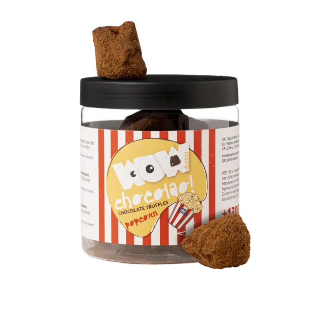 WOW Chocolao Popcorn Truffels pot 130g karamel