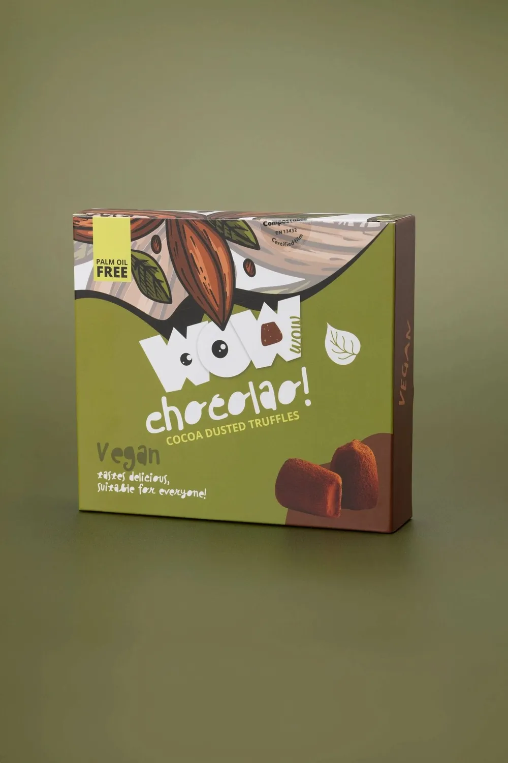 WOW Chocolao Vegan Chocoladetruffels Doos 250g zuivelvrij