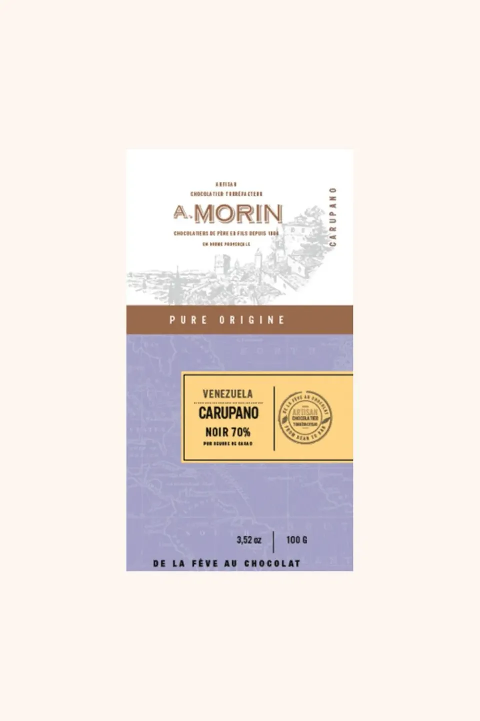 Chocolaterie Morin Carupano 70% chocoladereep puur 100g