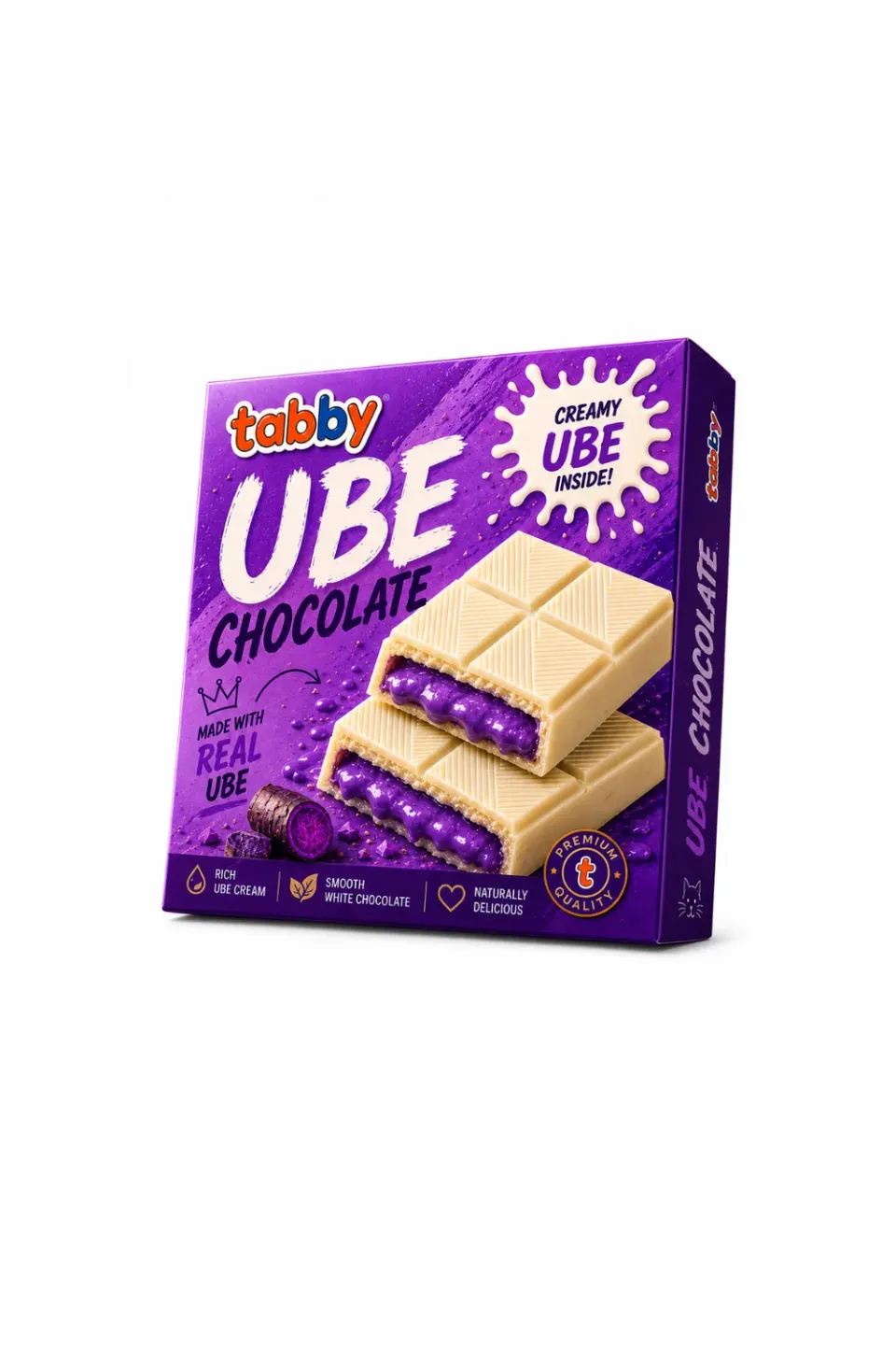 Tabby Ube chocolade 80g zoete paarse yam