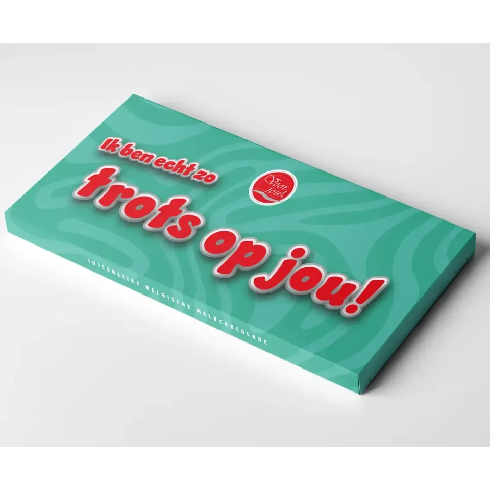 Voor jou Wensreep Zo trots op jou chocoladereep cadeau