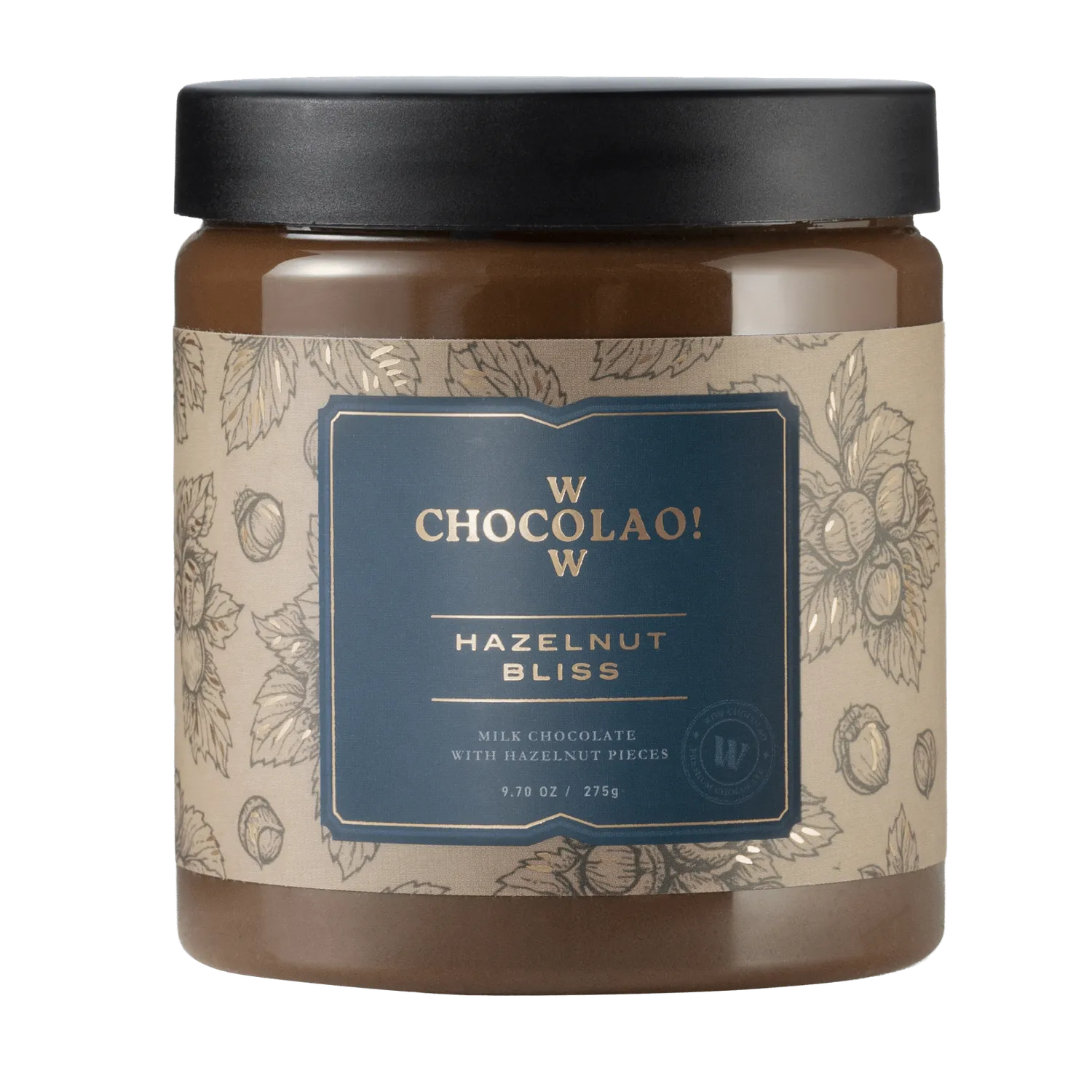WOW Chocolao Hazelnoot Bliss chocoladepasta 275g romig