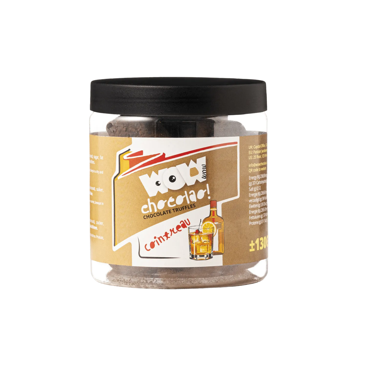 WOW Chocolao Cointreau Chocoladetruffels Cadeaupot 130g sinaasappel