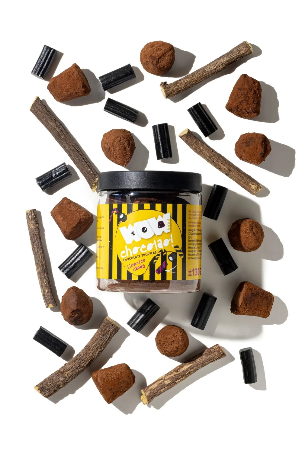 WOW Chocolao Drop chocoladetruffels cadeaupot 130g dropsmaak