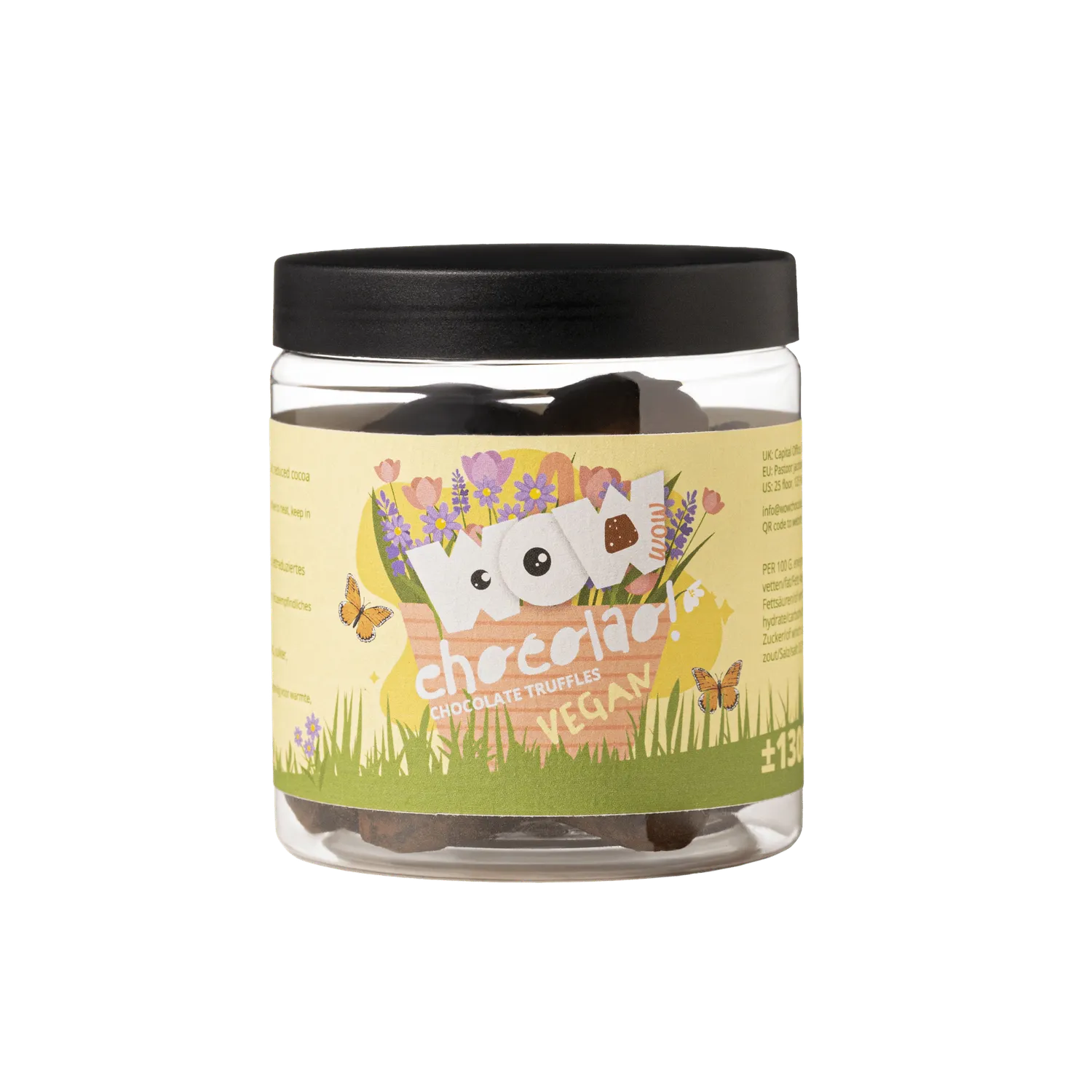 WOW Chocolao Vegan Paaseditie chocoladetruffels 130g pot