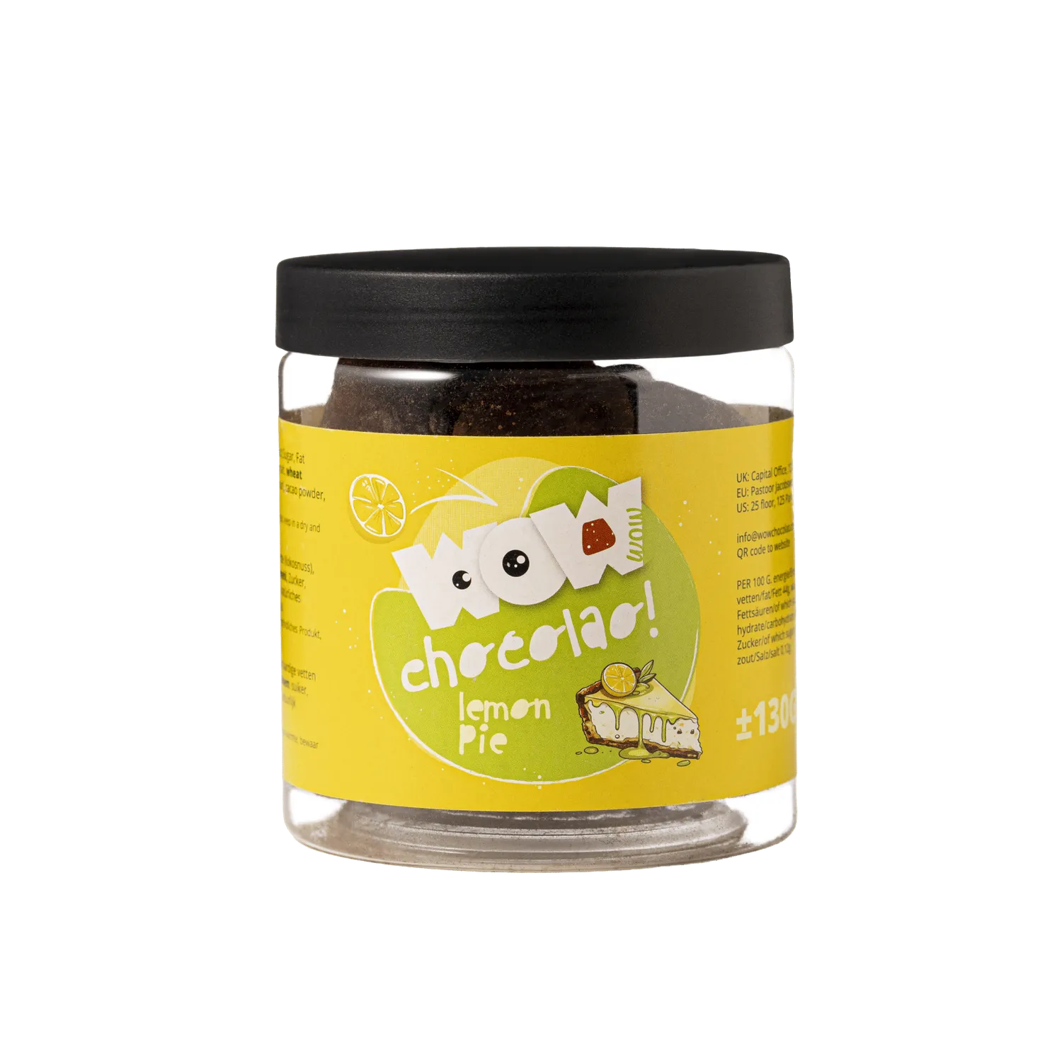 WOW Chocolao Citroentaart Chocoladetruffels Pot 130g citroen