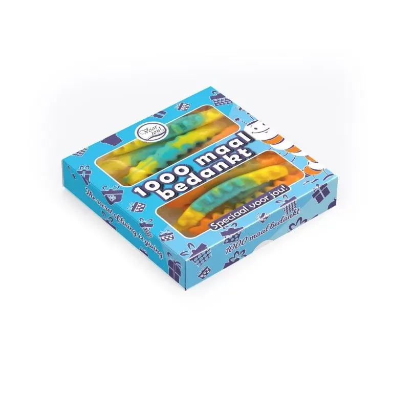 Voor jou 1000x Bedankt snoep duizendpootjes bedankje