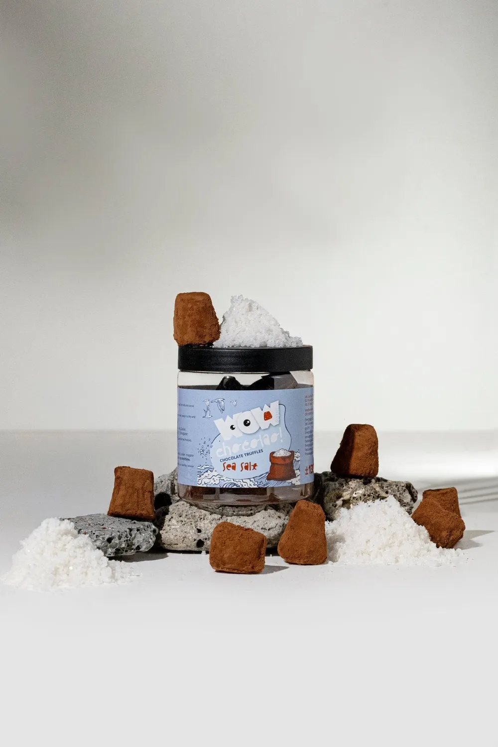 WOW Chocolao Zeezout truffels pot 130g Guérande