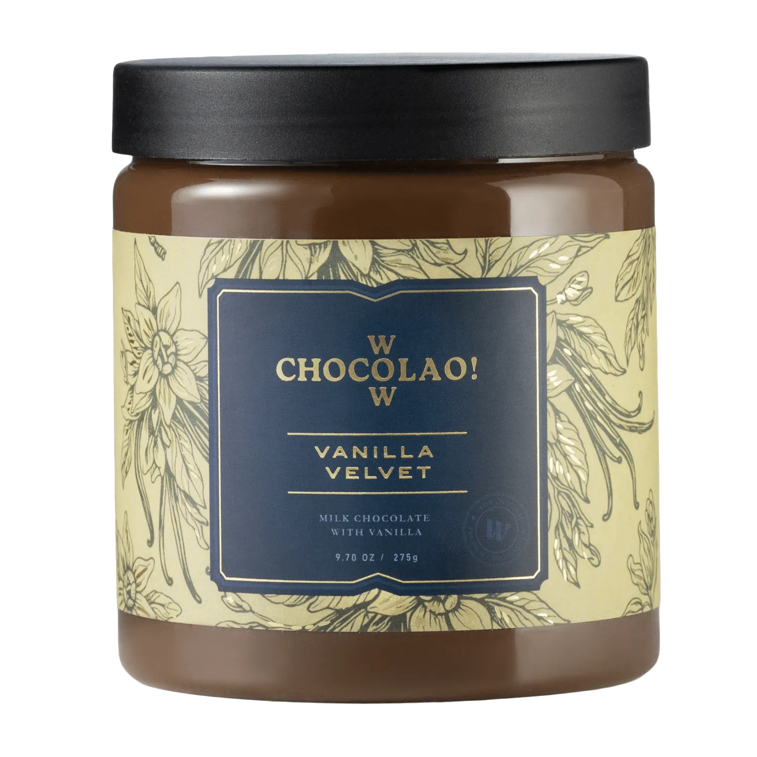 WOW Chocolao Vanille Chocoladepasta Pot 275g fluweel