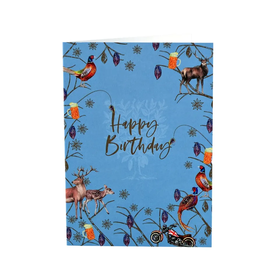 Holdsworth Happy Birthday Blue verjaardagskaart Brits