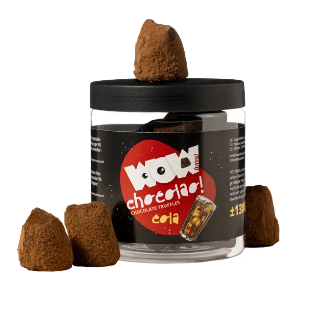 WOW Chocolao Cola Truffels Cadeaupot 130g Bruisend