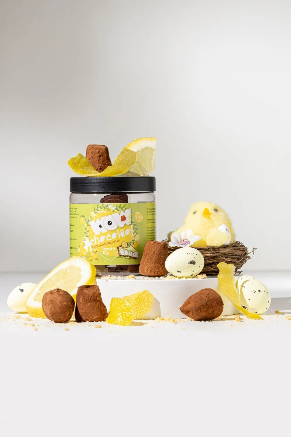 WOW Chocolao Citroen Taart chocoladetruffels 130g pot citroen