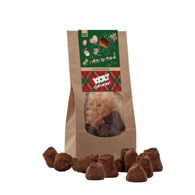 WOW Chocolao Gemberkoek Chocoladetruffels Zak 130g kerst