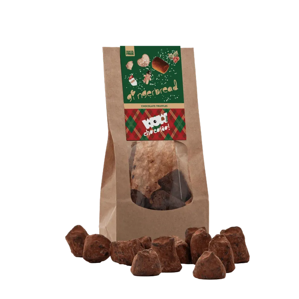 WOW Chocolao Gemberkoek Chocoladetruffels Zak 130g kerst
