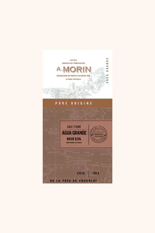 Chocolaterie Morin Sao Tome Agua Grande 63% reep 100g puur