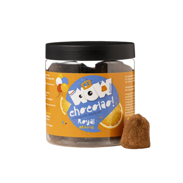 WOW Chocolao Koningsdag Sinaasappel truffels 130g oranje
