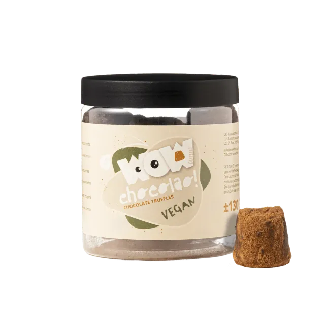 WOW Chocolao Vegan Chocoladetruffels Cadeaupot 130g zuivelvrij
