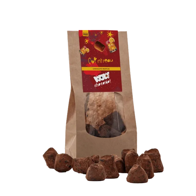 WOW Chocolao Chocoladetruffels Cointreau zak 130g sinaasappel