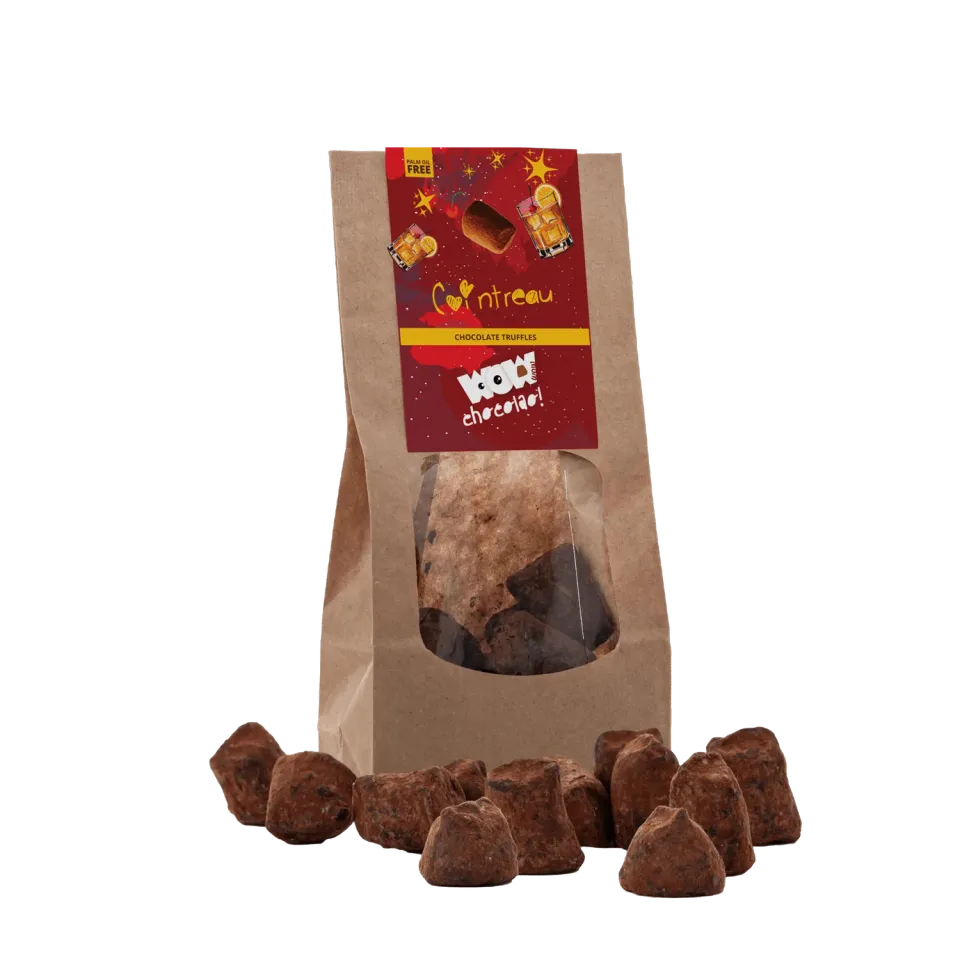 WOW Chocolao Chocoladetruffels Cointreau zak 130g sinaasappel