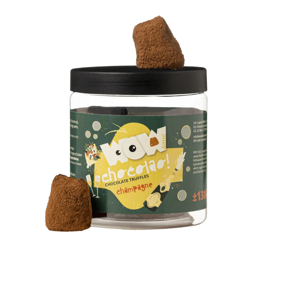 WOW Chocolao Champagne truffels cadeaupot 130g