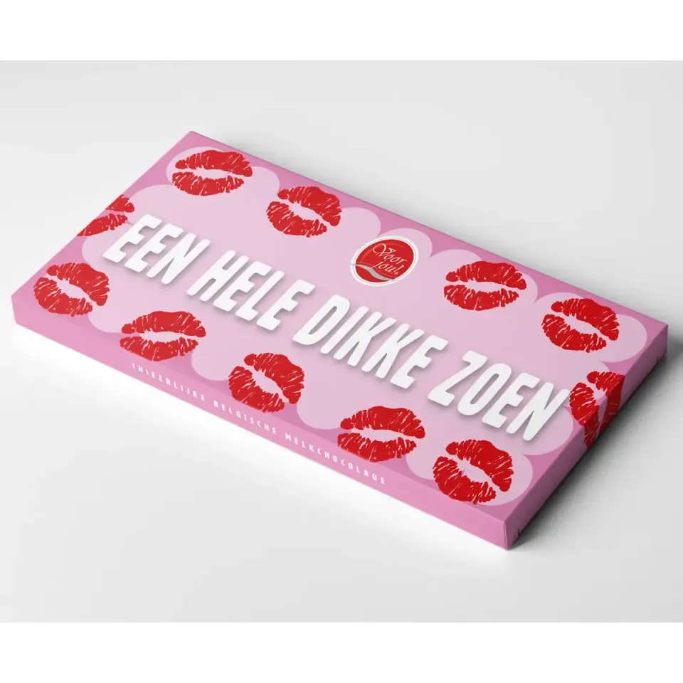 Voor jou Wensreep Dikke zoen chocoladereep kus