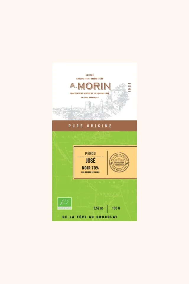 Chocolaterie Morin Peru Jose 70% chocoladereep 100g puur
