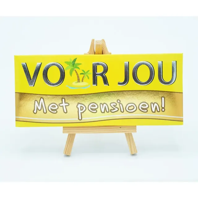 Voor jou Wensreep Pensioen chocoladereep cadeau