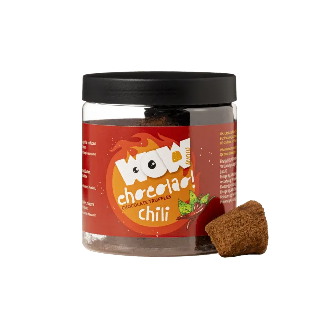 WOW Chocolao Chili chocoladetruffels 130g pittig pot