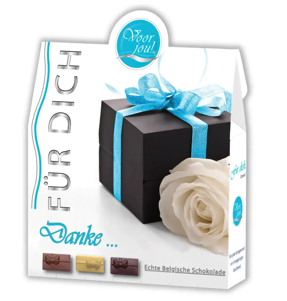 Voor jou Für Dich Danke chocoladereep cadeau