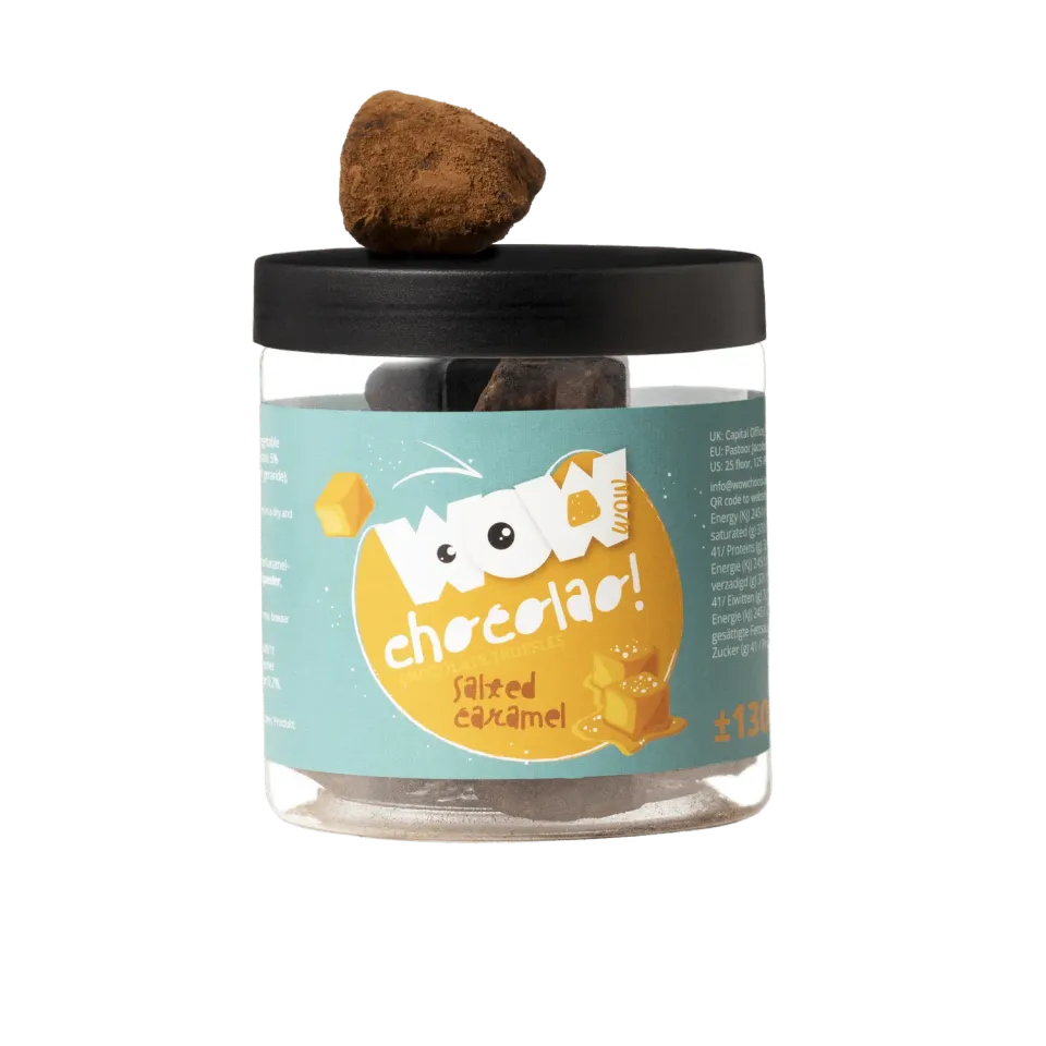 WOW Chocolao Karamel chocoladetruffels cadeaupot 130g