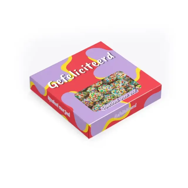 Voor jou Gefeliciteerd 2.0 snoepjes confetti cadeau