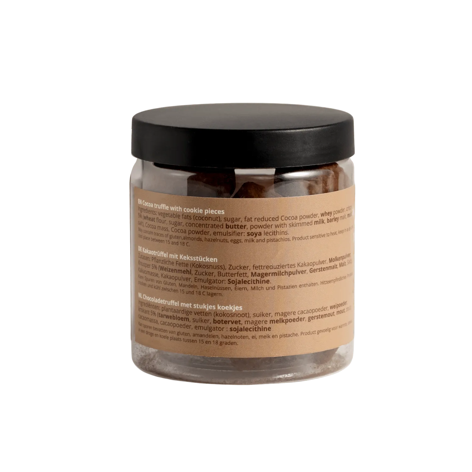 WOW Chocolao Puur Koekjes Kerst Truffels 130g Pot