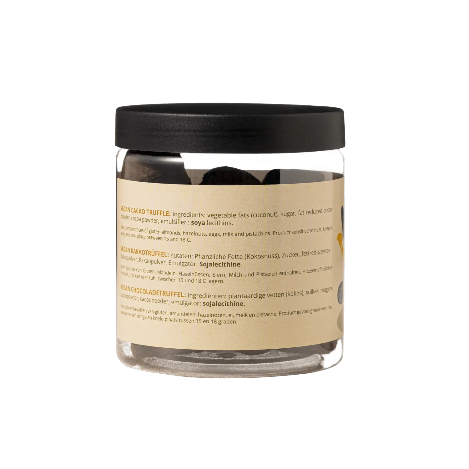 WOW Chocolao Vegan Kerst truffels 130g pot zuivelvrij