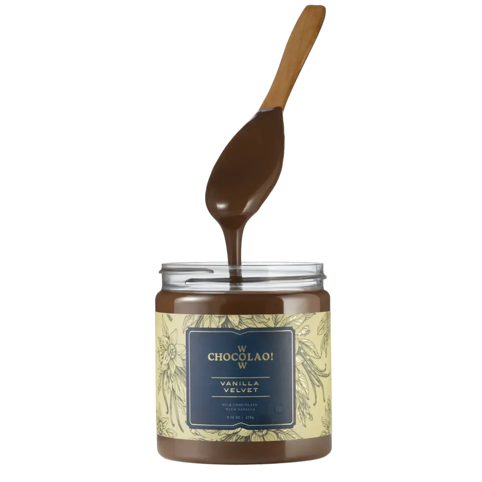 WOW Chocolao Vanille Chocoladepasta Pot 275g fluweel