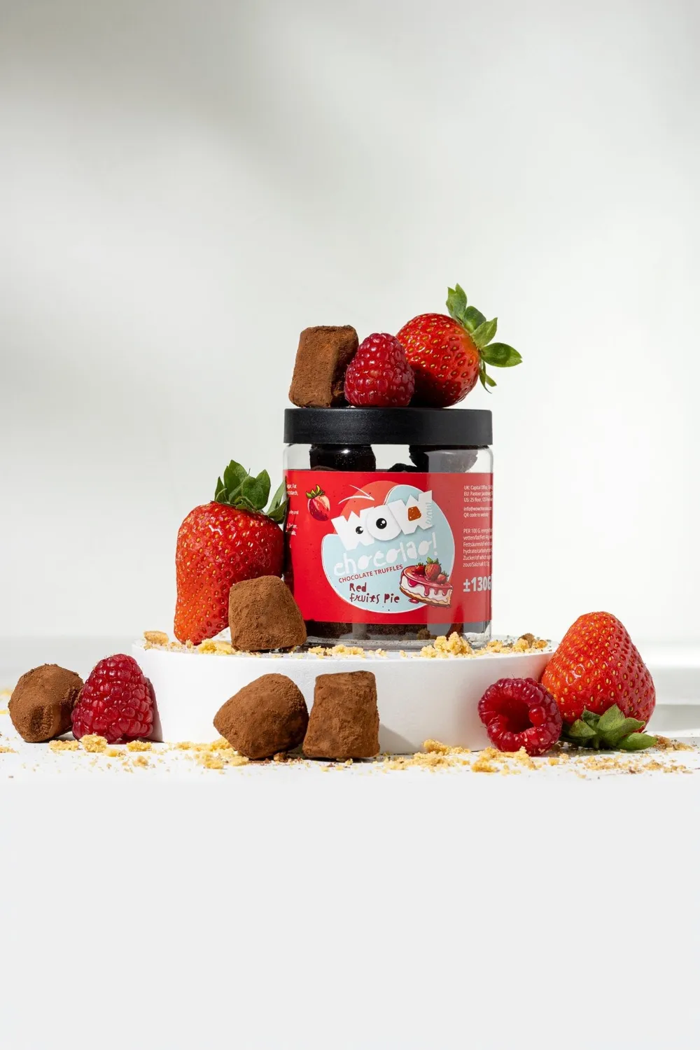 WOW Chocolao Rode Vruchten Taart truffels 130g fruitig