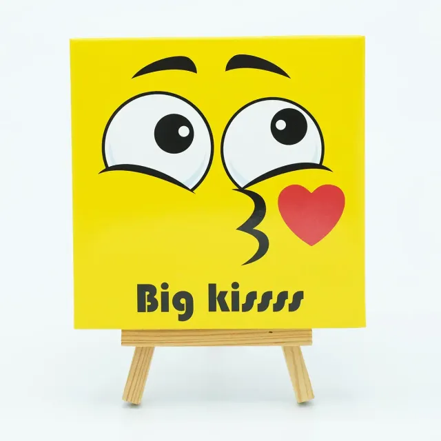 Voor jou 4e lijn Big kissss chocoladekus cadeau