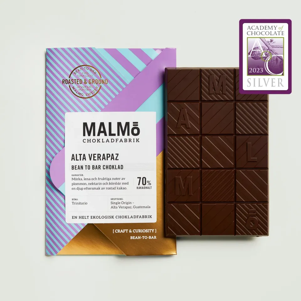 Malmö Chokladfabrik Alta Verapaz 70% chocoladereep puur 58 g