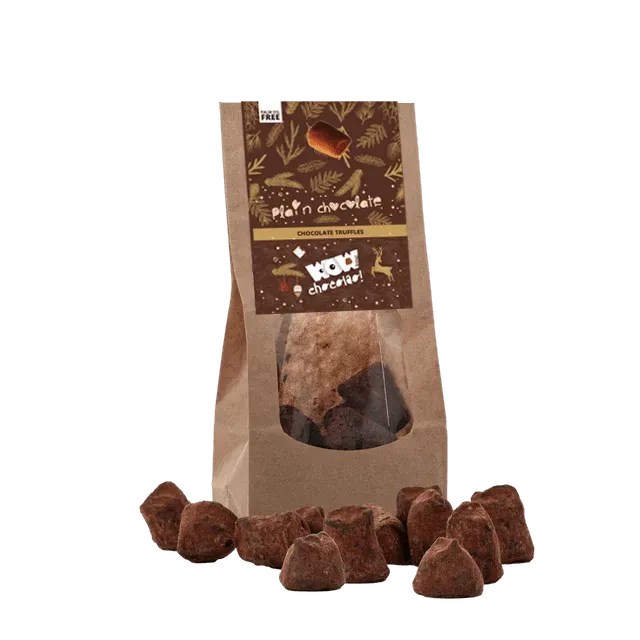 WOW Chocolao Puur Chocoladetruffels 130g Kerst