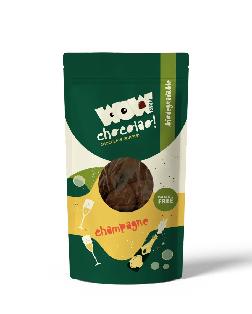 WOW Chocolao Champagne truffels 200g feestelijke zak