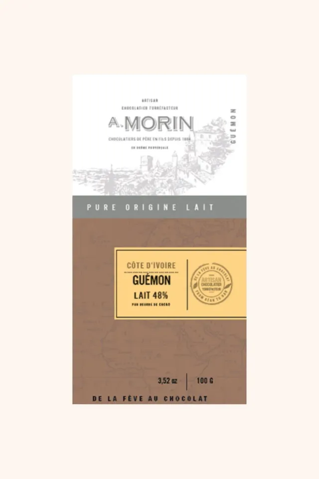 Chocolaterie Morin Guémon 48% melkchocolade 100g karamel