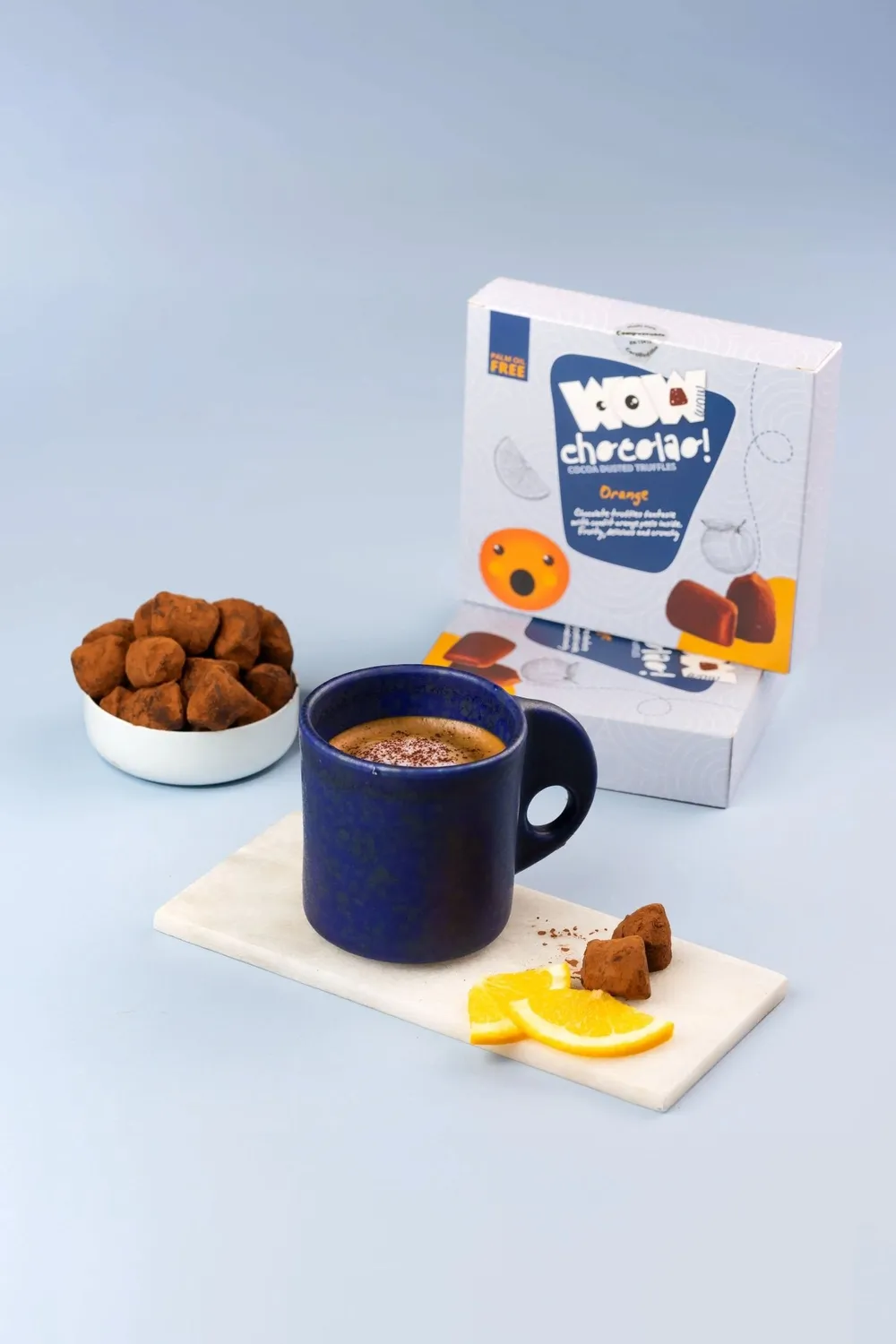 WOW Chocolao Confit Orange truffels XL doos 250g sinaasappelschil