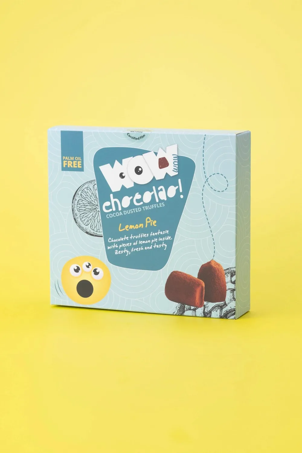 WOW Chocolao Citroen Taart truffels XL doos 250g knapperig