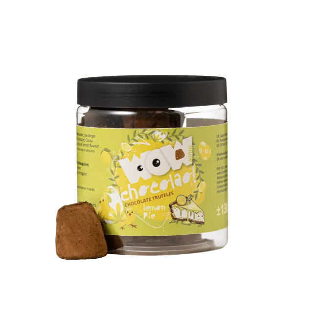 WOW Chocolao Citroen Taart chocoladetruffels 130g pot citroen