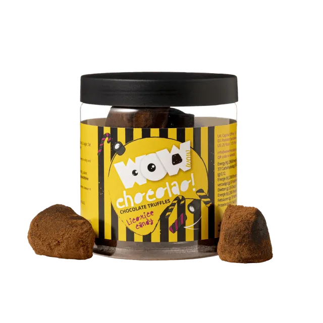 WOW Chocolao Drop chocoladetruffels cadeaupot 130g dropsmaak