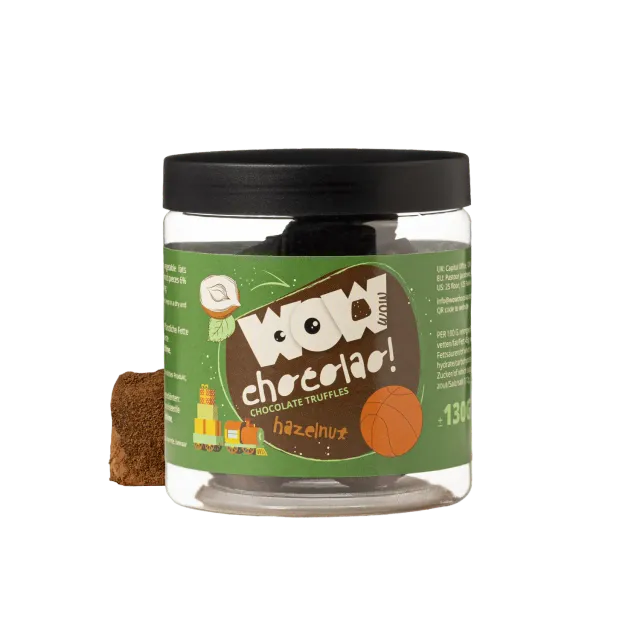 WOW Chocolao Hazelnoot Vaderdag truffels 130g pot geroosterd